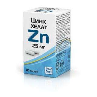 Фото Цинк хелат, капсулы 25 мг, 100 шт.