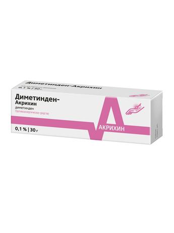 Фото Диметинден-Акрихин, гель 0.1%, 30 г