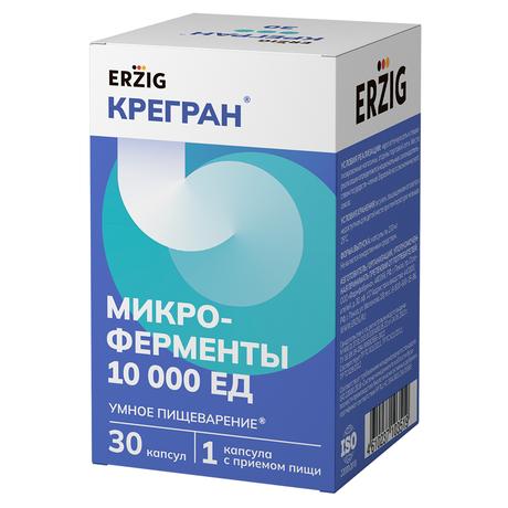 Фото Микроферменты (Крегран), капсулы 10000 ЕД, 30 шт.