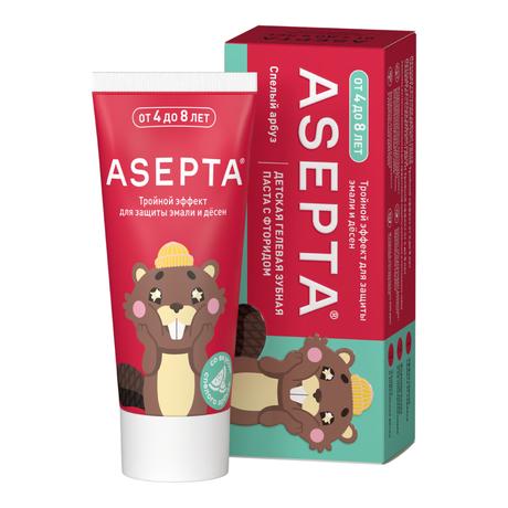 Фото Асепта Kids Тройной эффект зубная паста гелевая от 4 до 8 лет, туба 50 мл