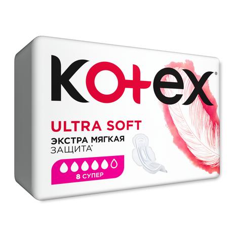 Фото Kotex Ultra Soft Супер, прокладки, 8 шт.