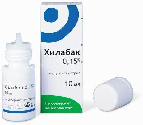Фото Хилабак, раствор увлажняющий для глаз и линз 0.15%, 10 мл
