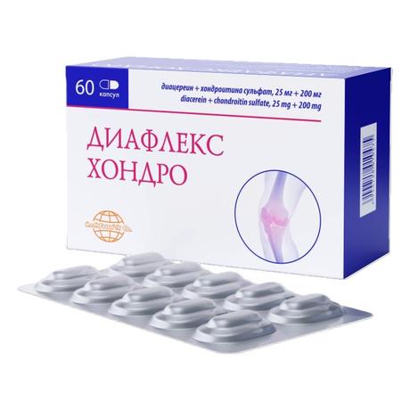 Фото Диафлекс Хондро, капсулы 25 мг +200 мг, 60 шт.