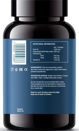 Фото Norwegian Fish Oil Омега-3 Форте, капсулы, 1000 мг, 120 шт.