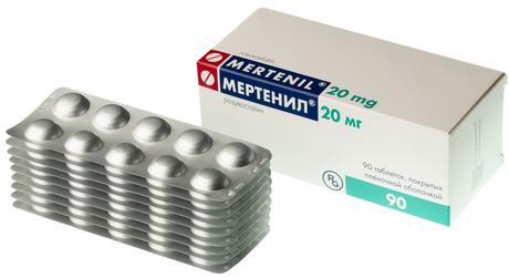 Фото Мертенил, таблетки покрыт. плен. об. 20 мг, 90 шт.