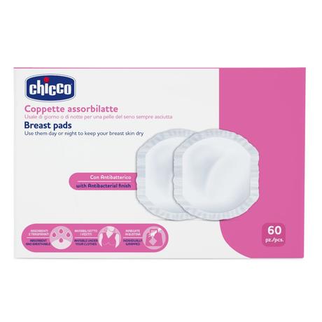 Фото Chicco, Вкладыши для груди одноразовые антибактериальные, 60 шт.
