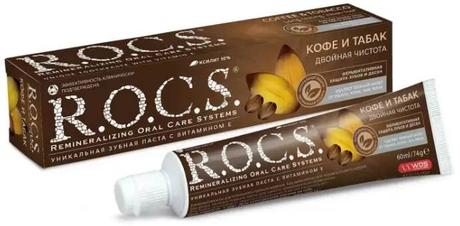 Фото Rocs кофе и табак, зубная паста, 74 г