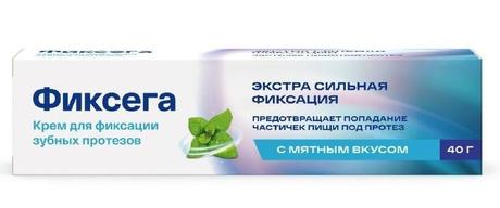 Фото Фиксега, крем для протезов Мятный, 40 мл