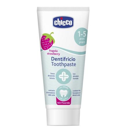 Фото Chicco, зубная паста без фтора (клубника), 12 мес+, 50 мл