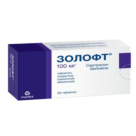 Фото Золофт таблетки, покрытые пленочной оболочкой 100 мг, 28 шт.
