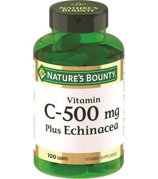 Фото Nature'S Bounty Витамин C 500 мг плюс эхинацея, таблетки, 100 шт