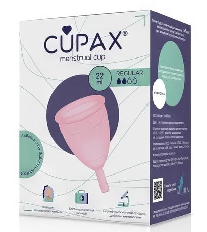 Фото Cupax чаша менструальная силиконовая размер regular, розовая, 1 шт.
