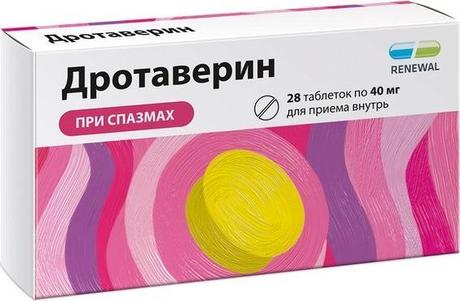 Фото Дротаверин Реневал, таблетки, 40 мг, 28 шт.