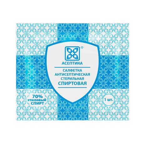 Фото Салфетка антисептическая спиртовая для инъекций 6х10 мм, 1 шт.