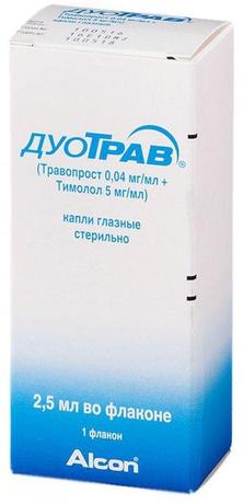 Фото Дуотрав, капли глазные 2.5 мл, 1 шт.