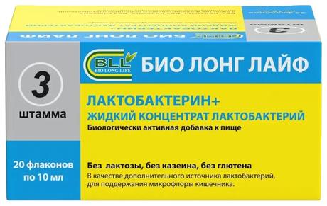 Фото Лактобактерин+ концентрат жидкий, флакон 10 мл, 20 шт.