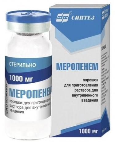 Фото Меропенем, порошок, 1000 мг