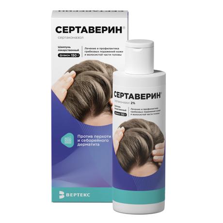 Фото Сертаверин, шампунь лекарственный 2%, флакон 150 г