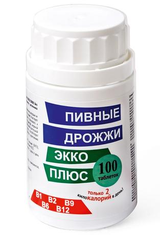 Фото Пивные дрожжи Экко Плюс, таблетки, 100 шт.