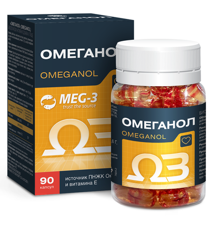 Фото Омеганол ВИС, капсулы массой 0,6 г, 90 шт.