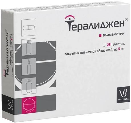 Фото Тералиджен Валента таблетки, покрытые пленочной оболочкой 5 мг, 25 шт.