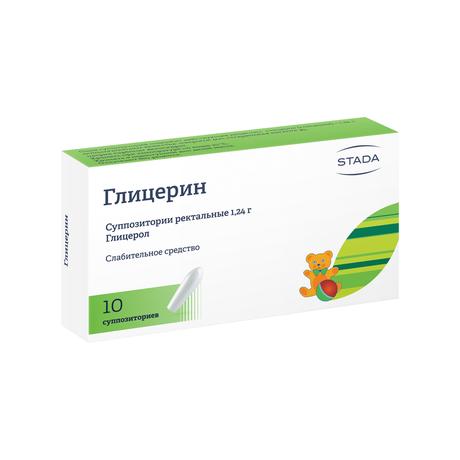 Фото Глицерин, суппозитории ректальные 1,24 г (Нижфарм), 10 шт.