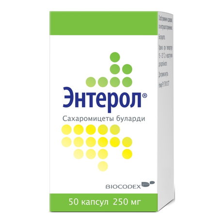 Фото Энтерол, капсулы 250 мг, 50 шт.