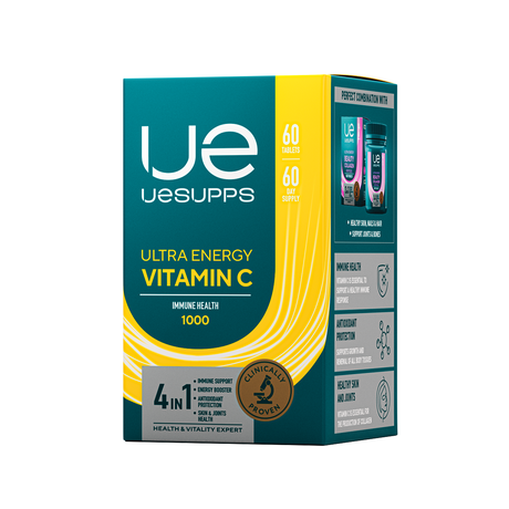 Фото UESUPPS Ультра Энерджи Витамин C, таблетки, 60 шт.