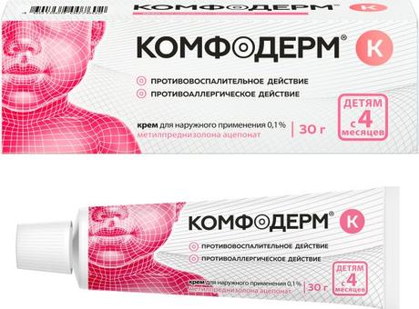 Фото Комфодерм К, крем 0.1%, 30 г