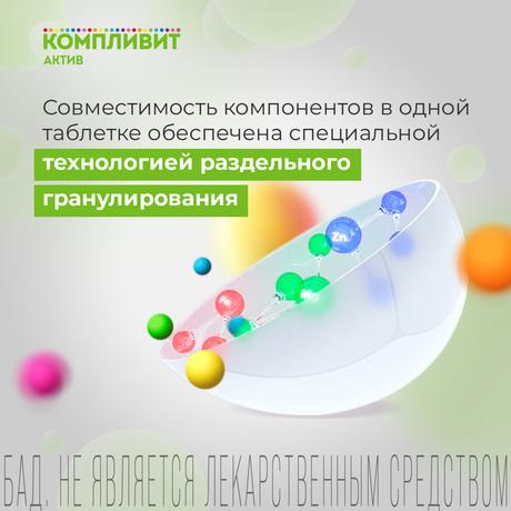 Фото Компливит актив, таблетки покрыт. плен. об., 30 шт.