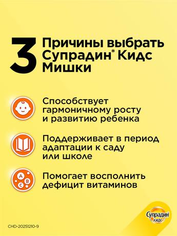 Фото Супрадин Кидс Мишки, пастилки жевательные 4 г, 60 шт.