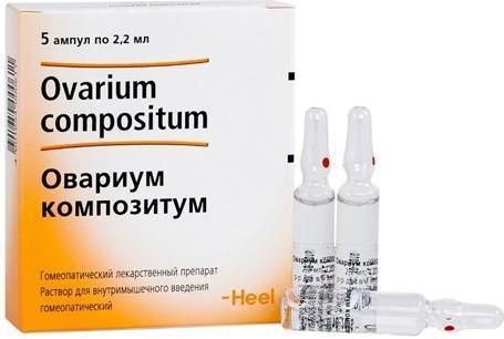 Фото Овариум Композитум, раствор для в/м введения, ампулы 2.2 мл, 5 шт.