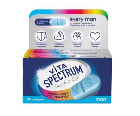 Фото Витаспектрум  (VITASPECTRUM) комплекс для мужчин таблетки, 60 шт.