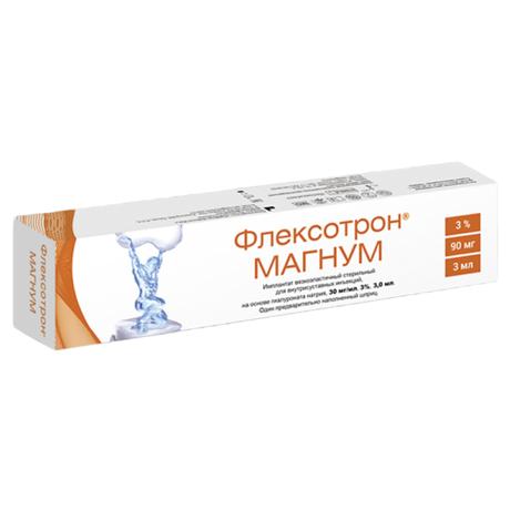 Фото Флексотрон Магнум, имплантат раствор для внутрисуставых инъекций 3 % 30 мг/мл 3 мл, 1 шт.