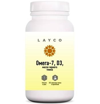 Фото Layco Омега-7, D3, масло черного тмина, капсулы, 60 шт.