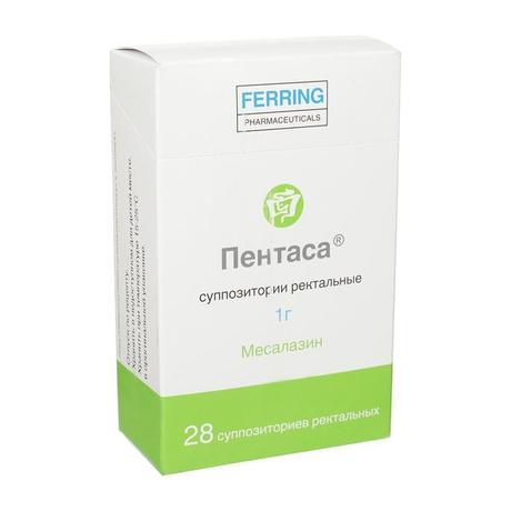 Фото Пентаса, суппозитории ректальные 1 г, 28 шт.