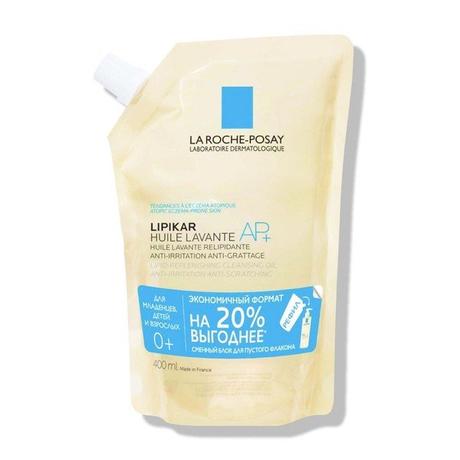 Фото La Roche-Posay Lipikar AP+ масло липидовосп смягчающ д/ванны и душа рефил/сменный блок косметическое масло 400 мл №1