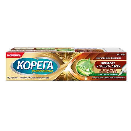 Фото Корега Professional Комфорт и защита десен, крем для фиксации  протезов, 40 г