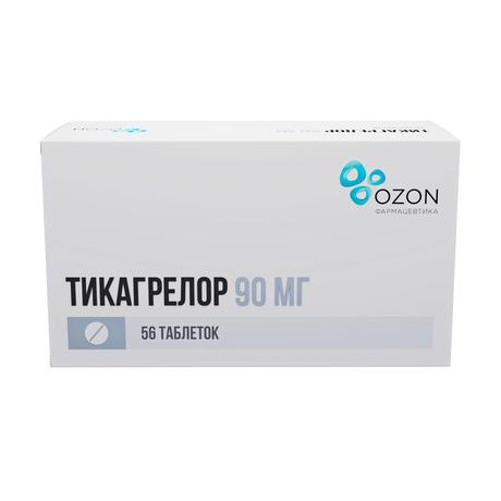 Фото Тикагрелор, таблетки покрыт. плен. об. 90 мг, 56 шт.