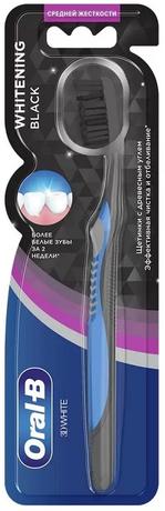 Фото Oral-B 3D White Whitening Black, зубная щетка средняя