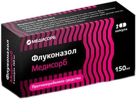 Фото Флуконазол Медисорб, капсулы 150 мг, 2 шт.