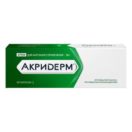 Фото Акридерм, крем 0.05% 30 г, 1 шт.