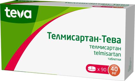 Фото Телмисартан-Тева, таблетки 40 мг, 90 шт.