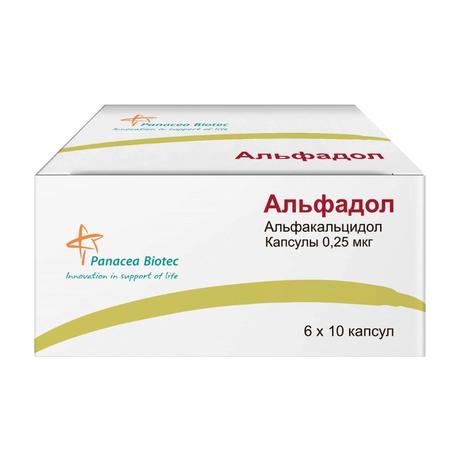 Фото Альфадол, капсулы 0,25 мкг, 60 шт.