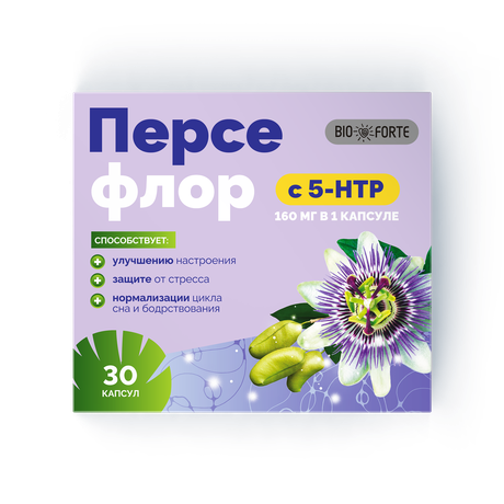 Фото 5-HTP Персефлор BioForte, капсулы массой 274 мг, 30 шт.