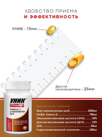 Фото Уник Омега-3 и Коэнзим Q10, капсулы 700 мг, 60 шт.