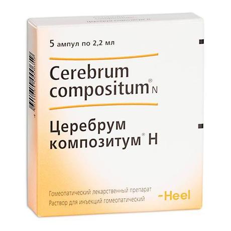 Фото Церебрум композитум Н, раствор для инъекций, ампулы 2,2 мл, 5 шт.