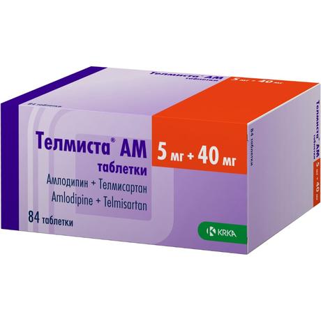 Фото Телмиста АМ, таблетки 5 мг+40 мг, 84 шт.