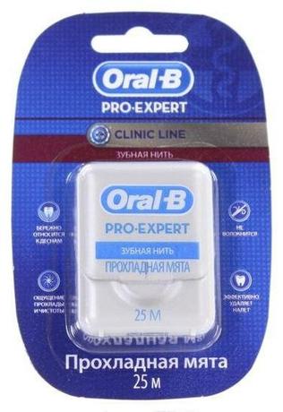 Фото Oral-B Pro-Expert Clinic Line, нить зубная (прохладная мята), 25 м