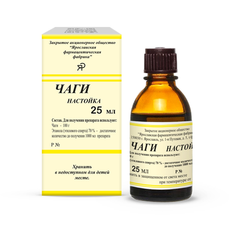 Фото Чаги, настойка, флакон-капельница 25 мл